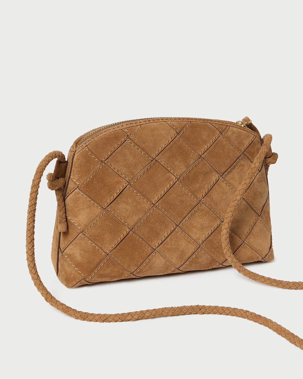 Loeffler Randall / Mallory Toffee Woven Suede Crossbody