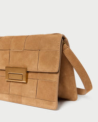 Loeffler Randall / Delphine Toffee Suede Shoulder Bag