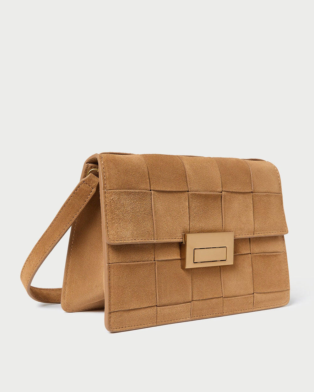 Loeffler Randall / Delphine Toffee Suede Shoulder Bag