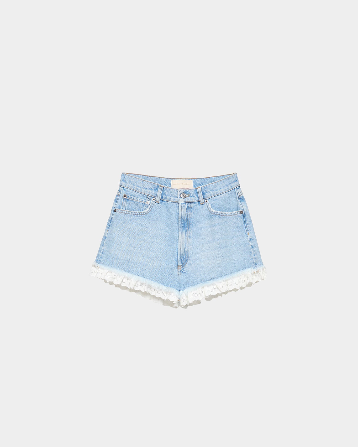 Loeffler Randall / Kay Lace-Trimmed Denim Shorts