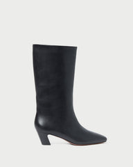 Loeffler Randall / Cleo Black Leather Mid-Calf Boot
