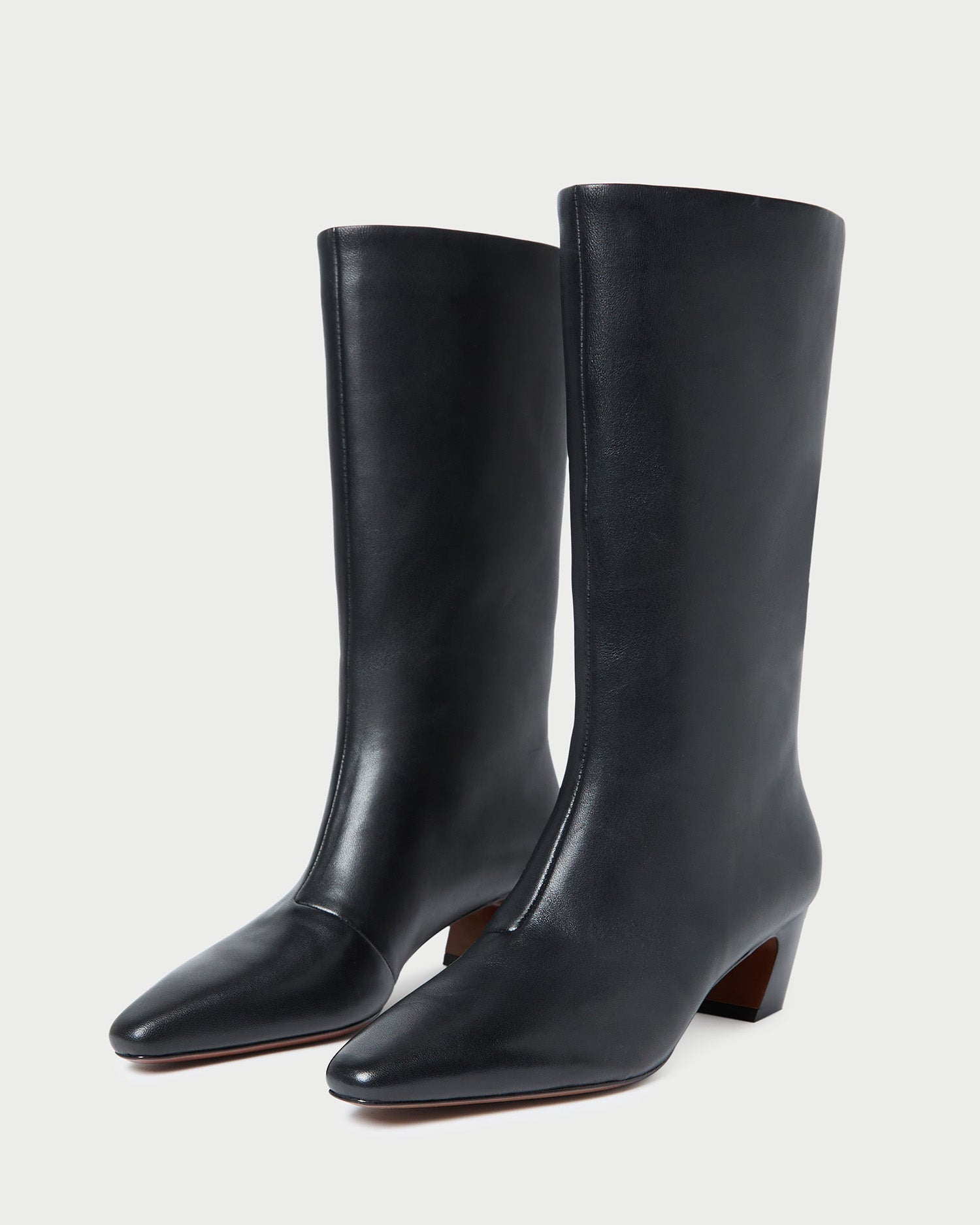 Loeffler Randall / Cleo Black Leather Mid-Calf Boot