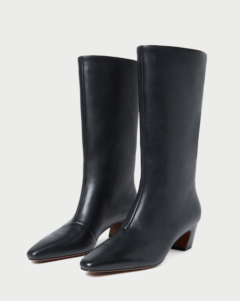 Loeffler Randall / Cleo Black Leather Mid-Calf Boot
