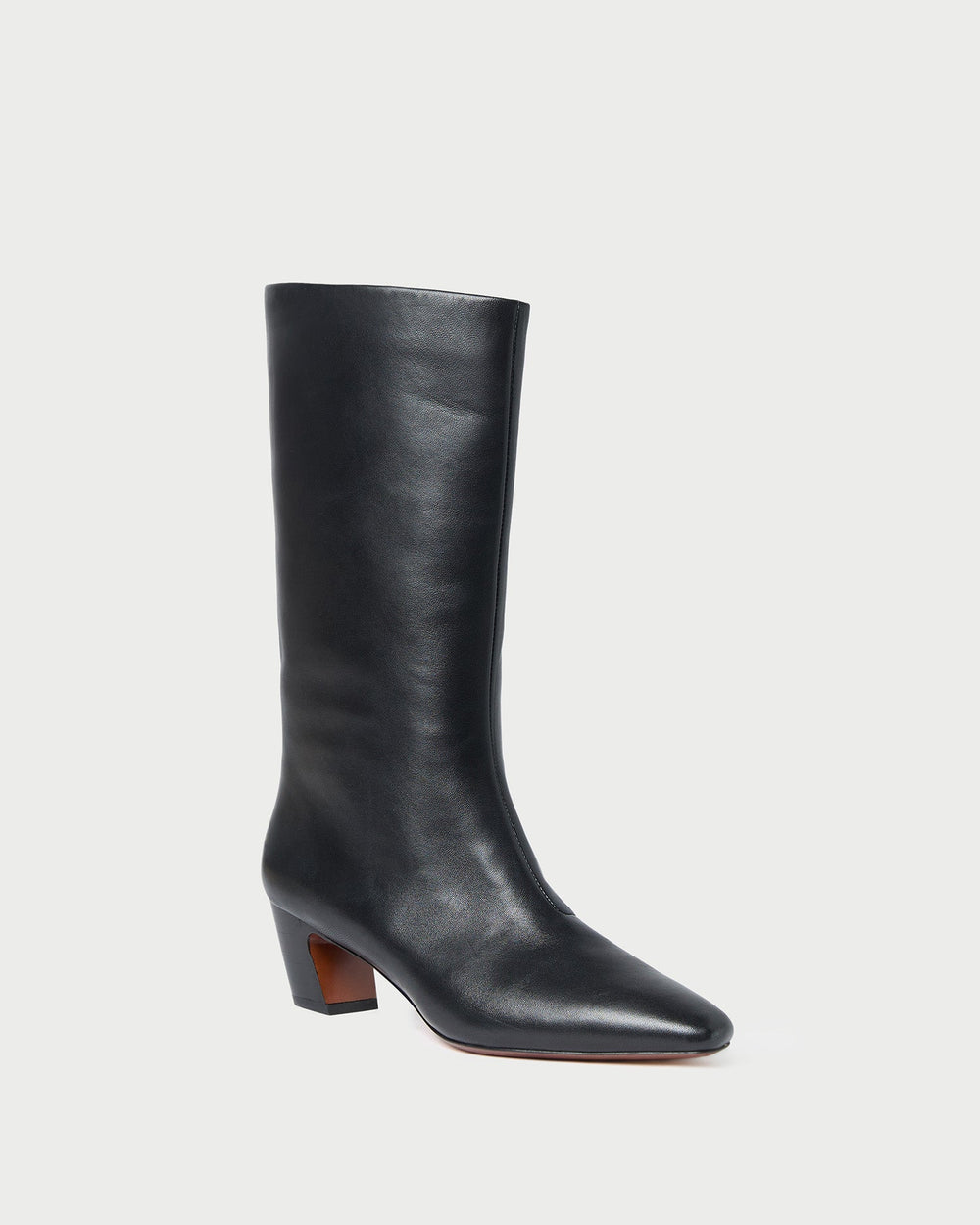 Loeffler Randall / Cleo Black Leather Mid-Calf Boot