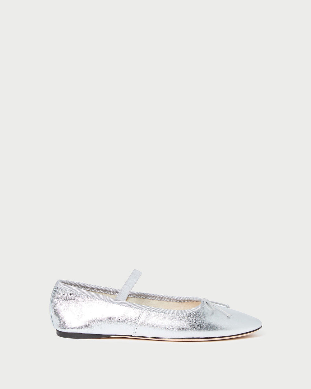 Loeffler Randall / Leonie Silver Leather Ballet Flat