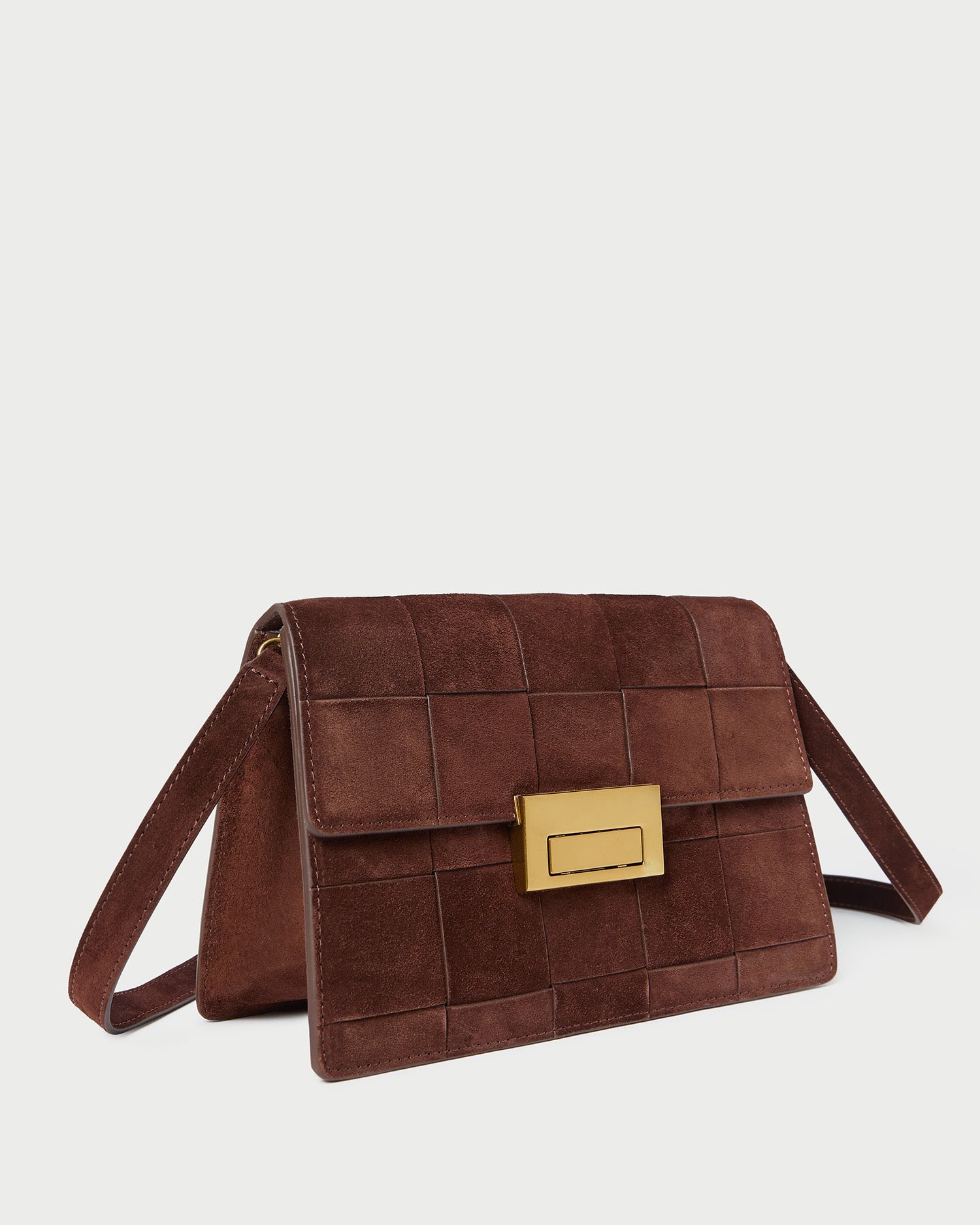 Loeffler Randall / Delphine Espresso Suede Shoulder Bag