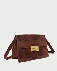 Loeffler Randall / Delphine Espresso Suede Shoulder Bag