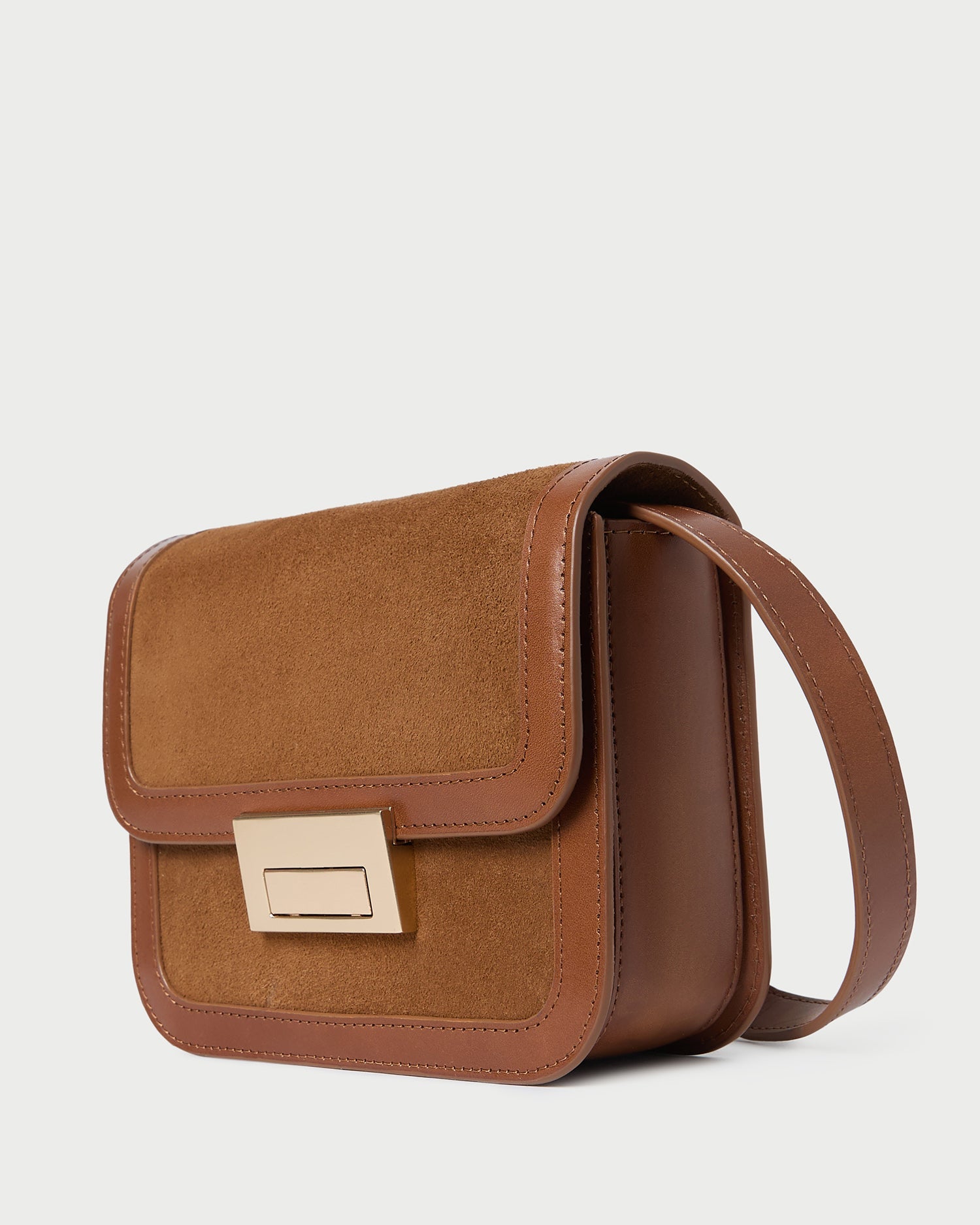 Loeffler Randall / Desi Cacao Suede/Leather Crossbody