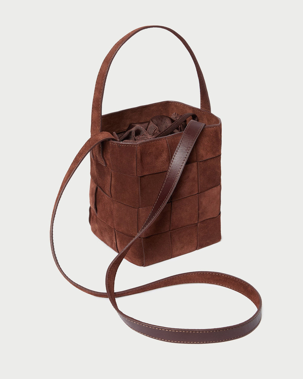Loeffler Randall / Laith Espresso Suede Bucket Bag