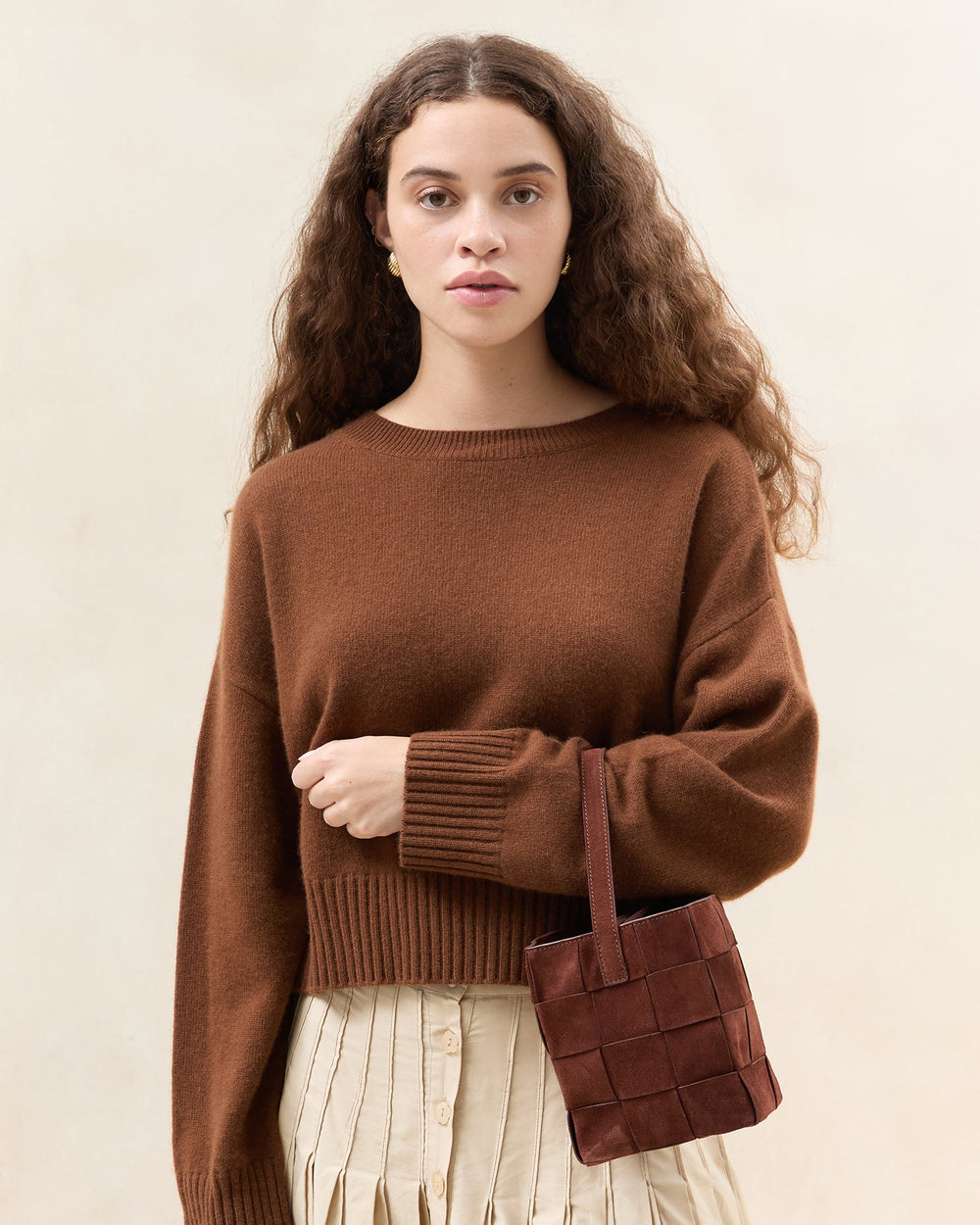 Loeffler Randall / Laith Espresso Suede Bucket Bag