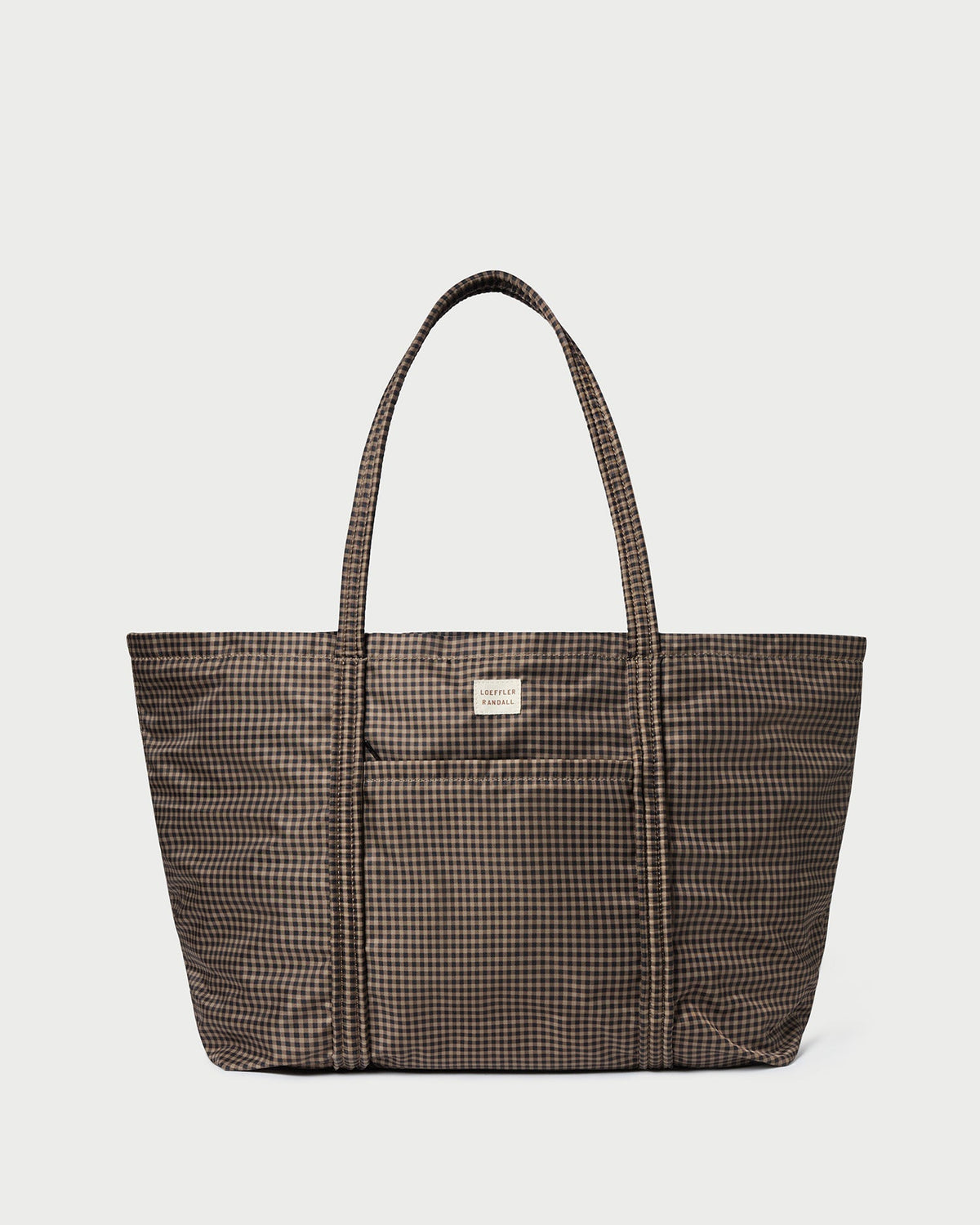 Loeffler Randall / Dina Brown/Black Check Travel Tote
