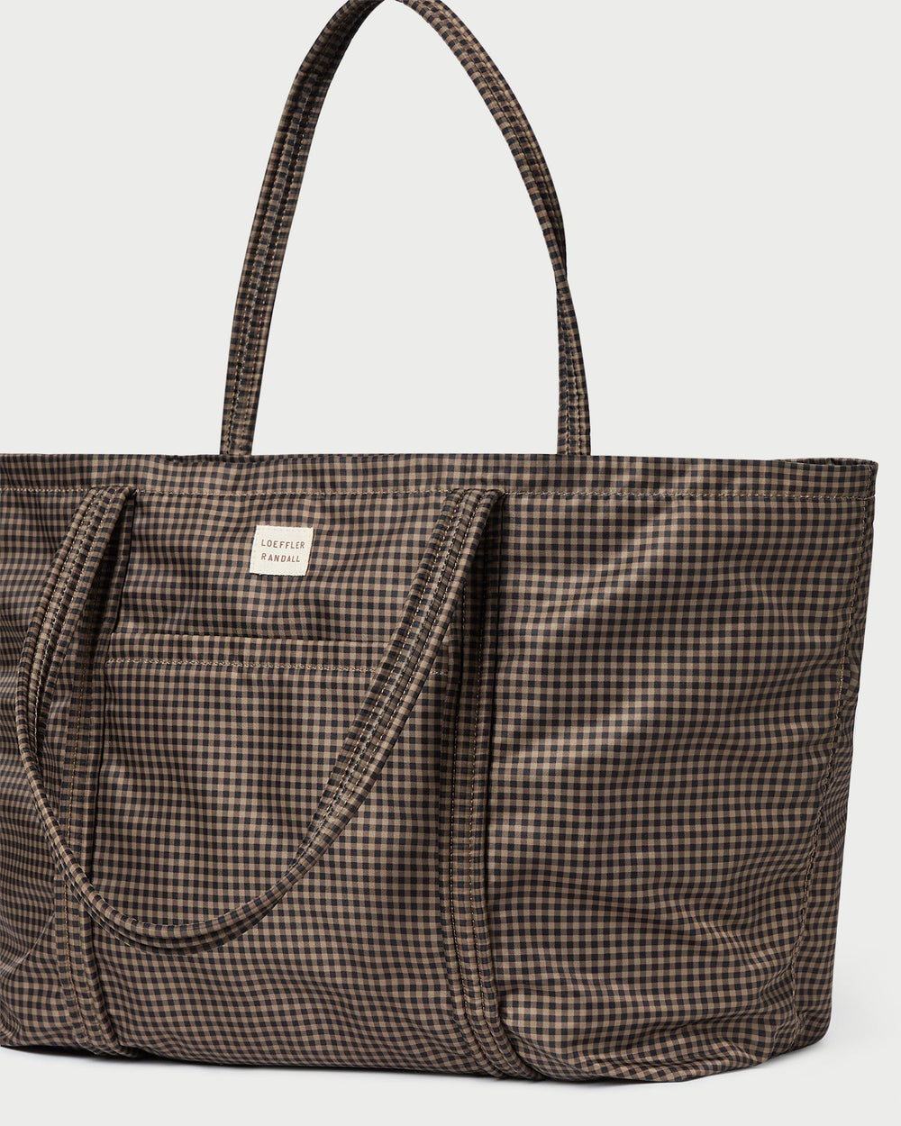 Loeffler Randall / Dina Brown/Black Check Travel Tote