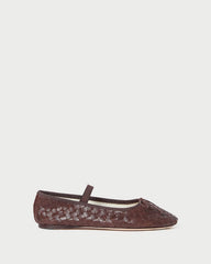 Loeffler Randall / Leonie Espresso Woven Ballet Flat