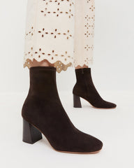 Loeffler Randall / Elise Brown Suede Stretch Bootie