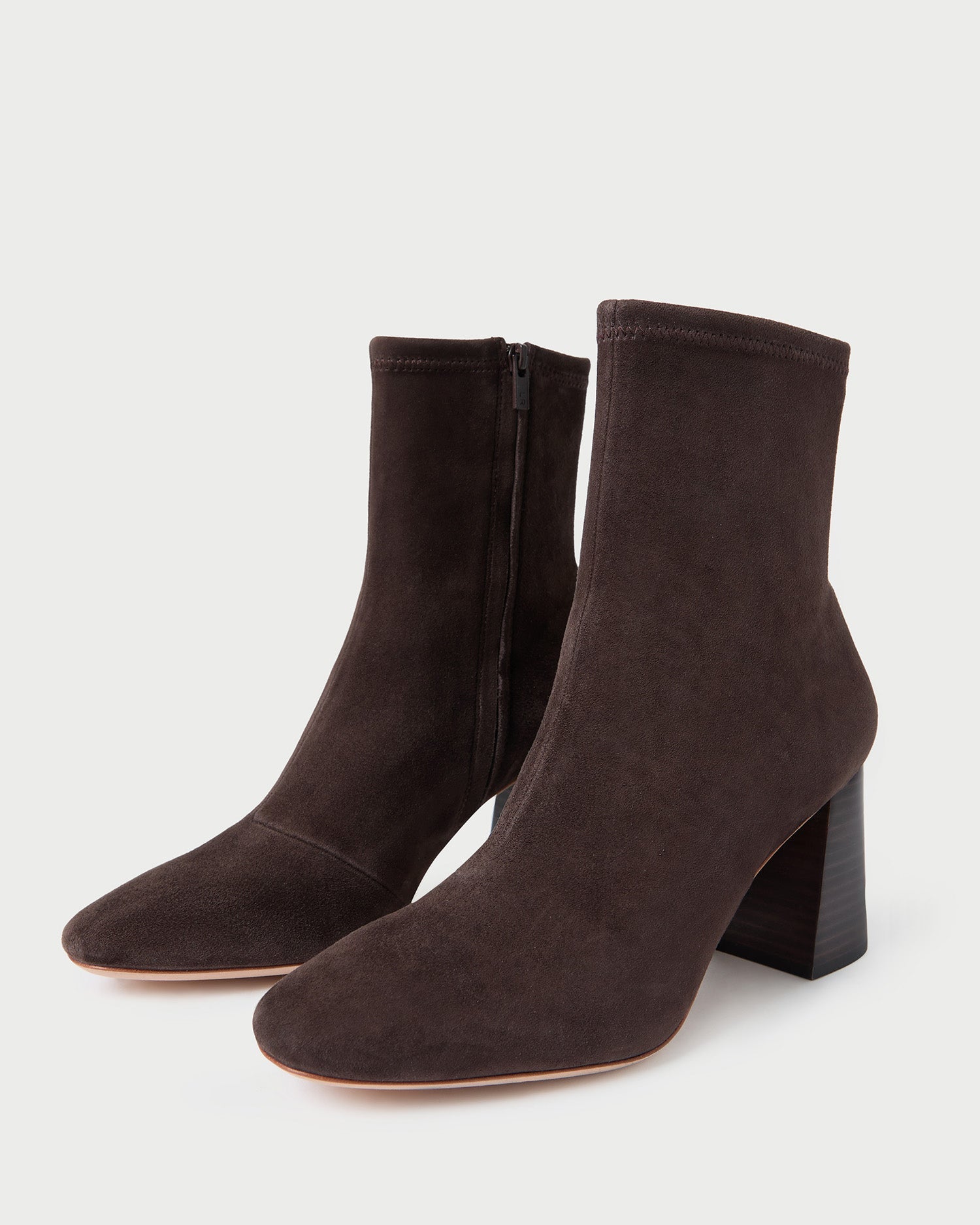 Loeffler Randall / Elise Brown Suede Stretch Bootie