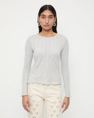 Loeffler Randall / Lolo Pointelle Long-Sleeve Tee