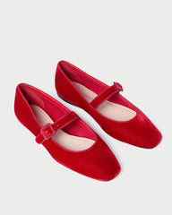 Loeffler Randall / Ginger Red Velvet Mary Jane