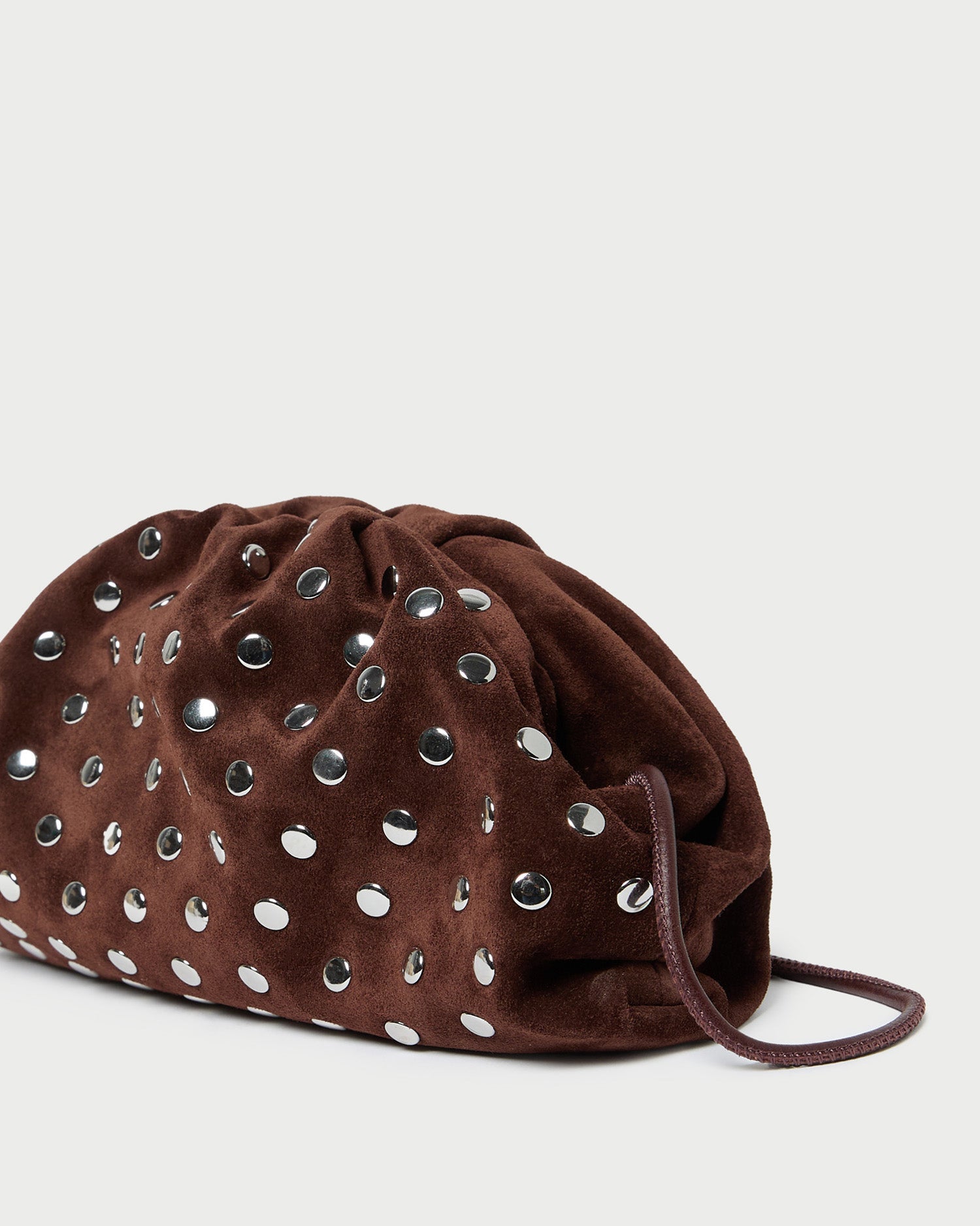 Loeffler Randall / Bailey Espresso/Silver Dome Clutch