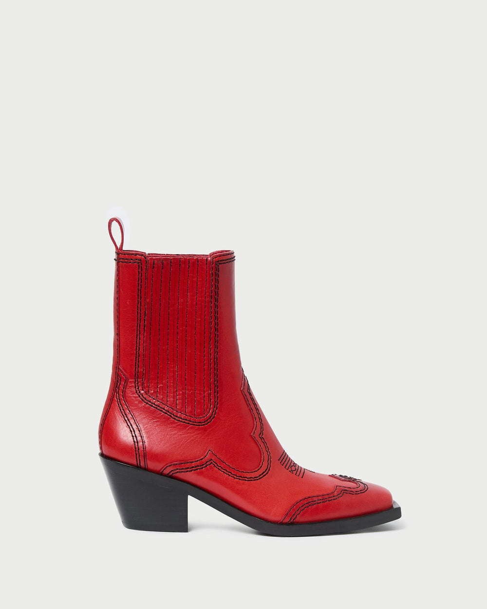 Loeffler Randall / Agnes Red Leather Western Boot