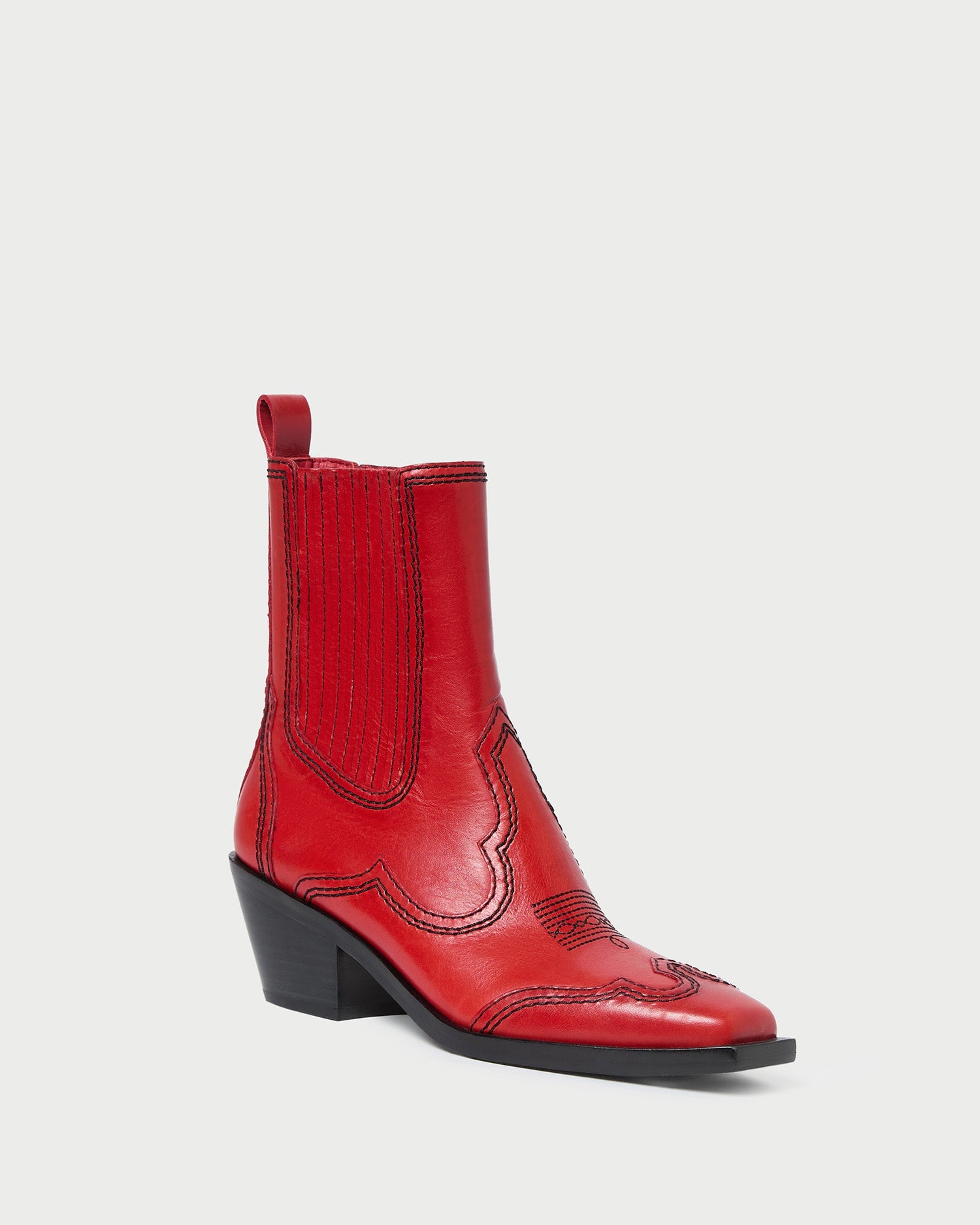 Loeffler Randall / Agnes Red Leather Western Boot