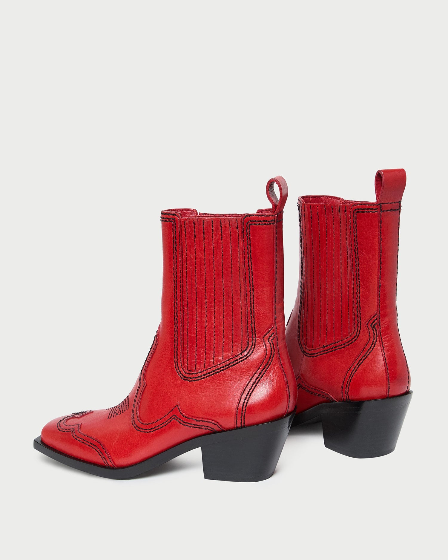 Loeffler Randall / Agnes Red Leather Western Boot