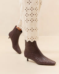 Loeffler Randall / Marcella Espresso Woven Ankle Boot