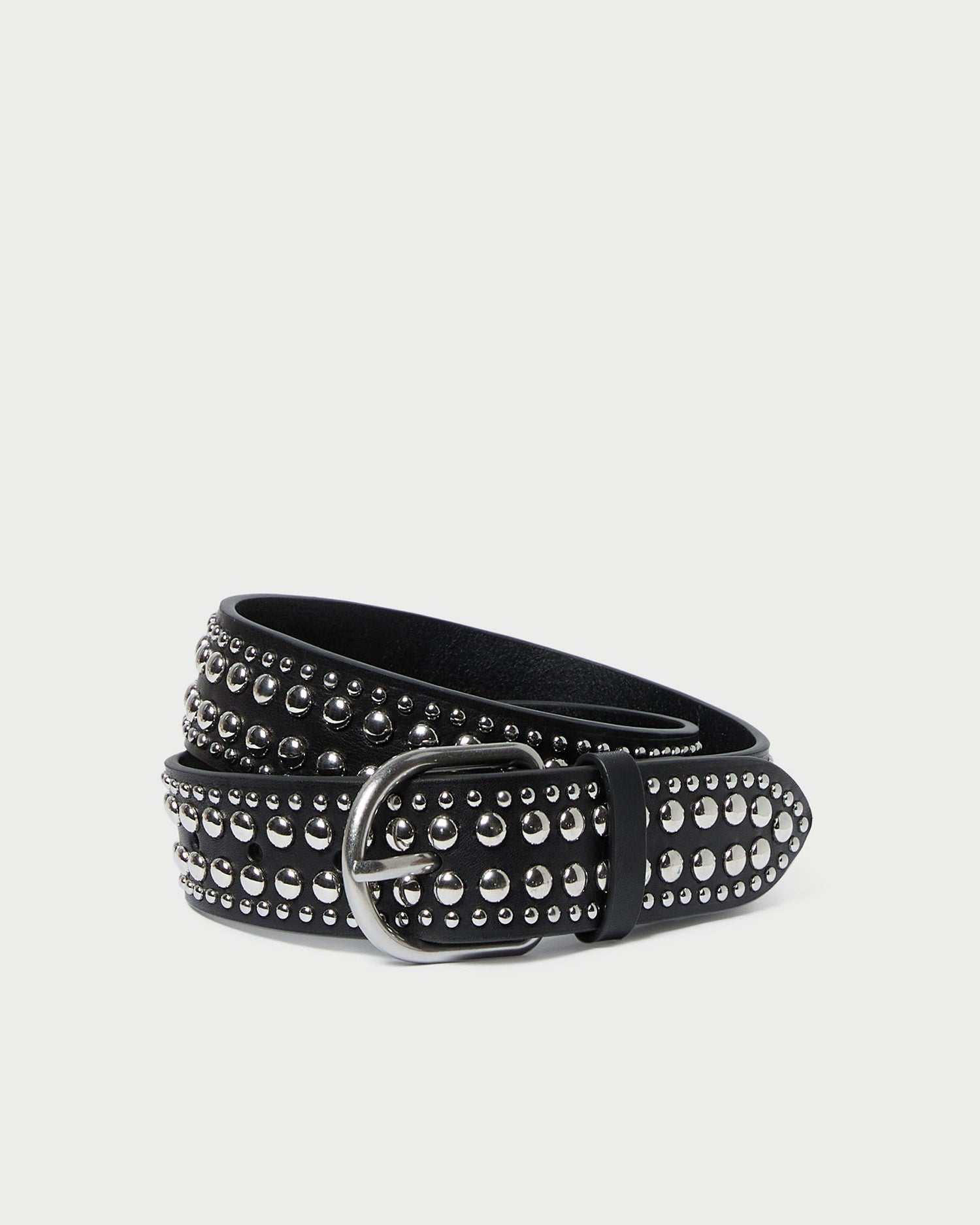 Loeffler Randall / Isaac Black/Silver Studded Belt