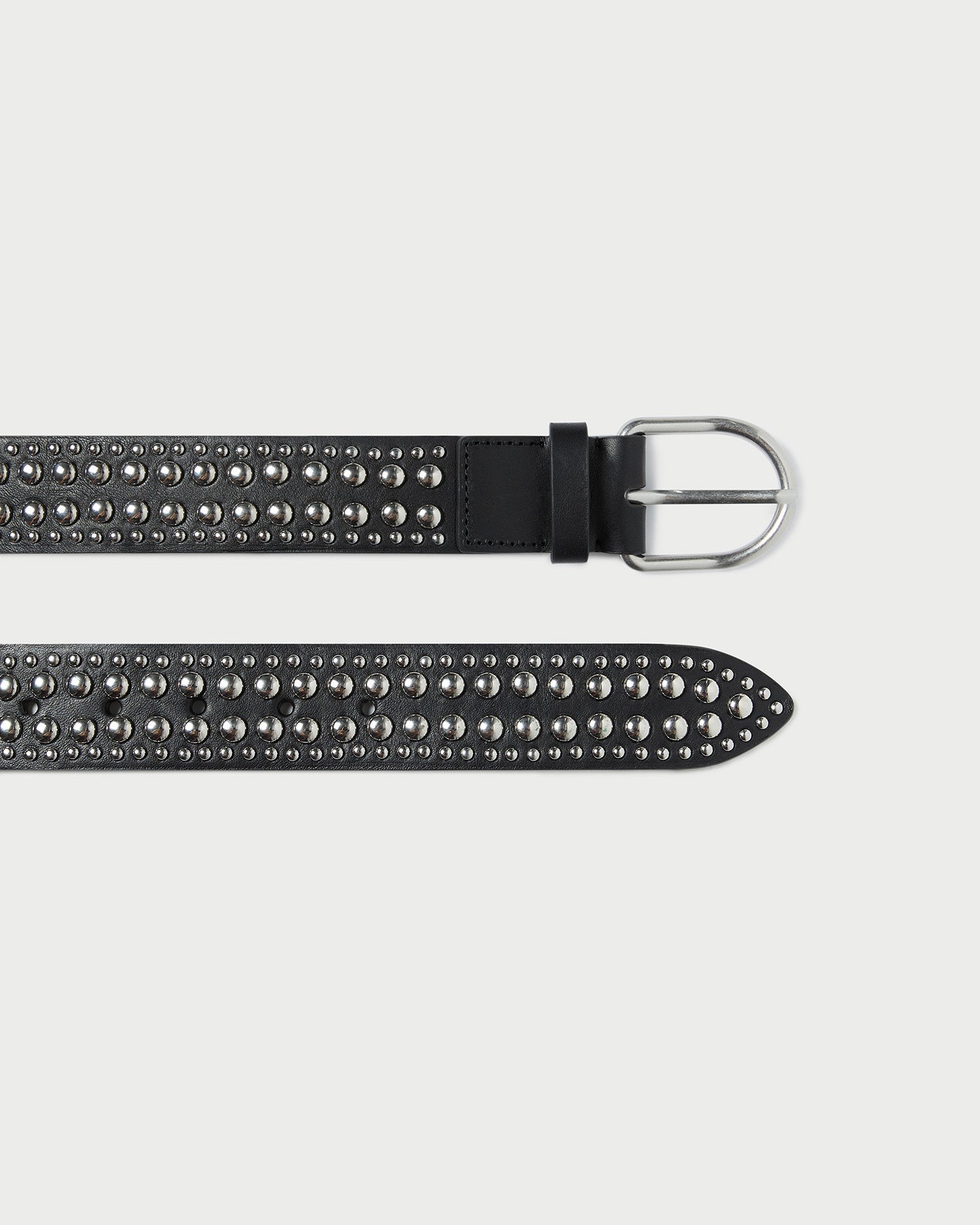 Loeffler Randall / Isaac Black/Silver Studded Belt