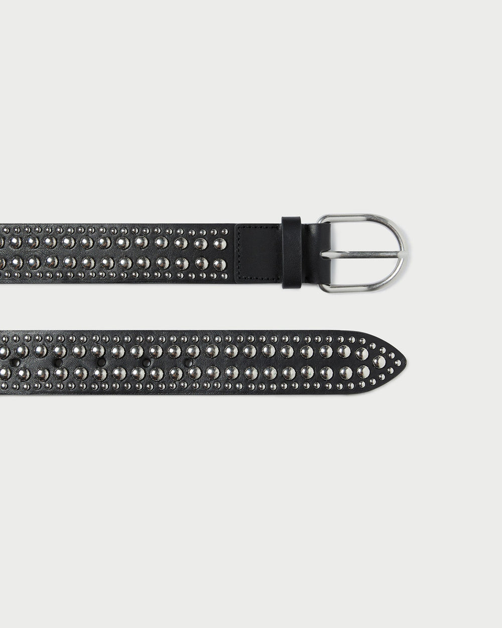 Loeffler Randall / Isaac Black/Silver Studded Belt