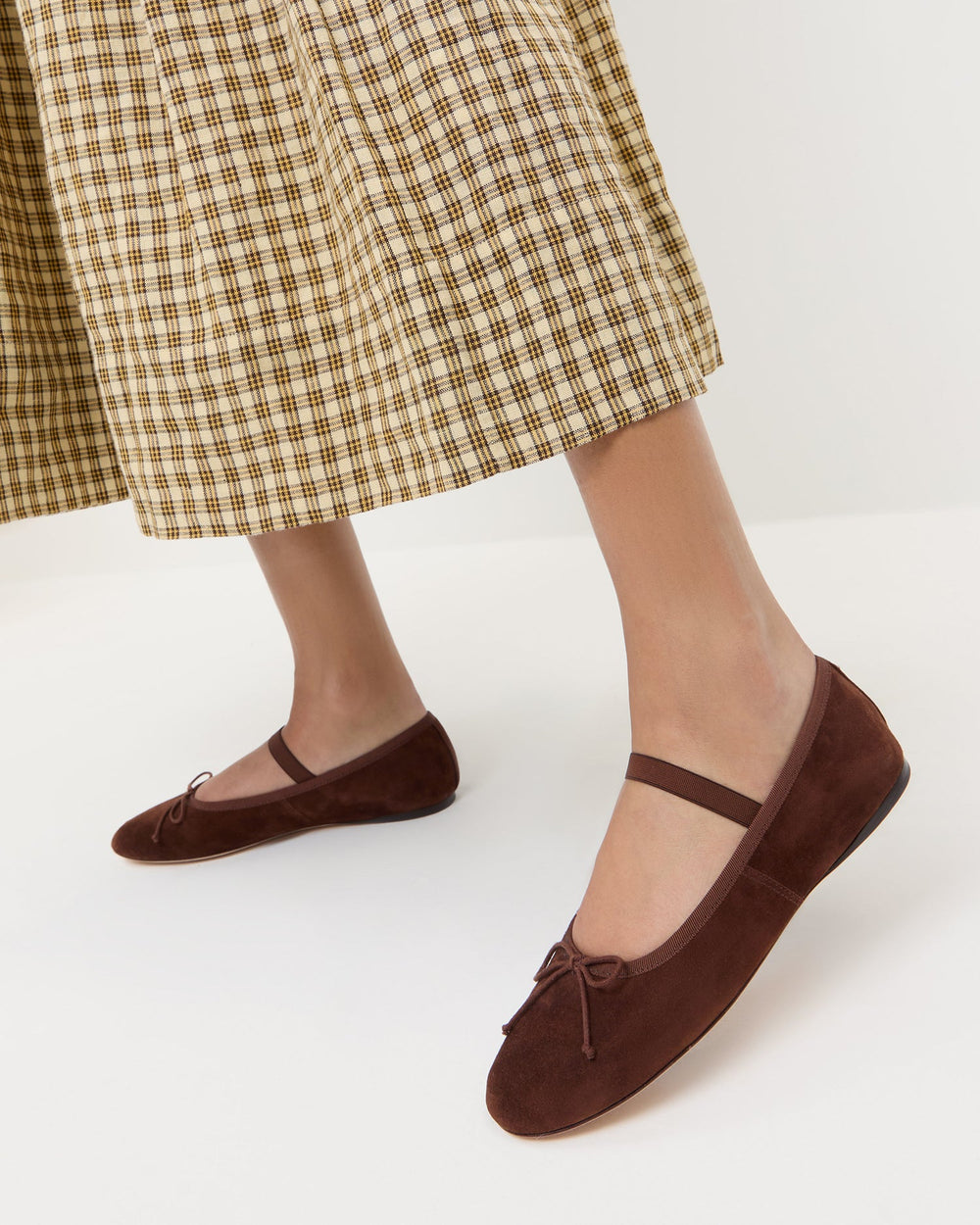 Loeffler Randall / Leonie Espresso Suede Ballet Flat