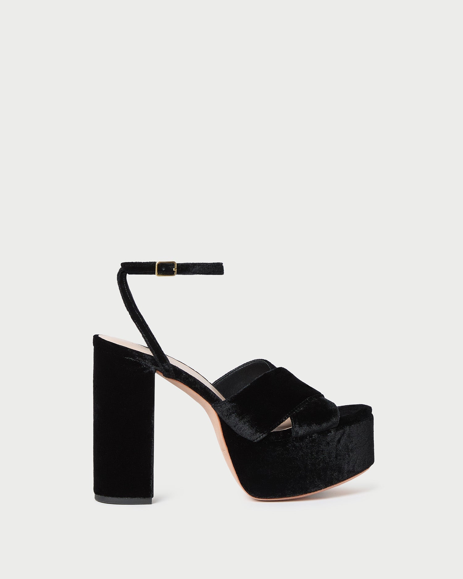 Loeffler Randall / Loretta Black Velvet Platform Sandal