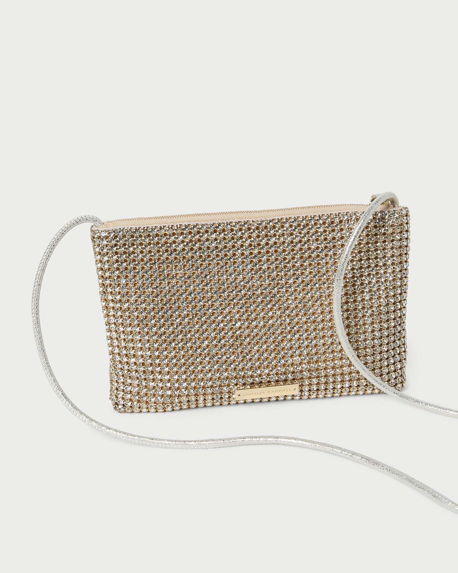 Loeffler Randall / Yasmine Gold Diamanté Crossbody