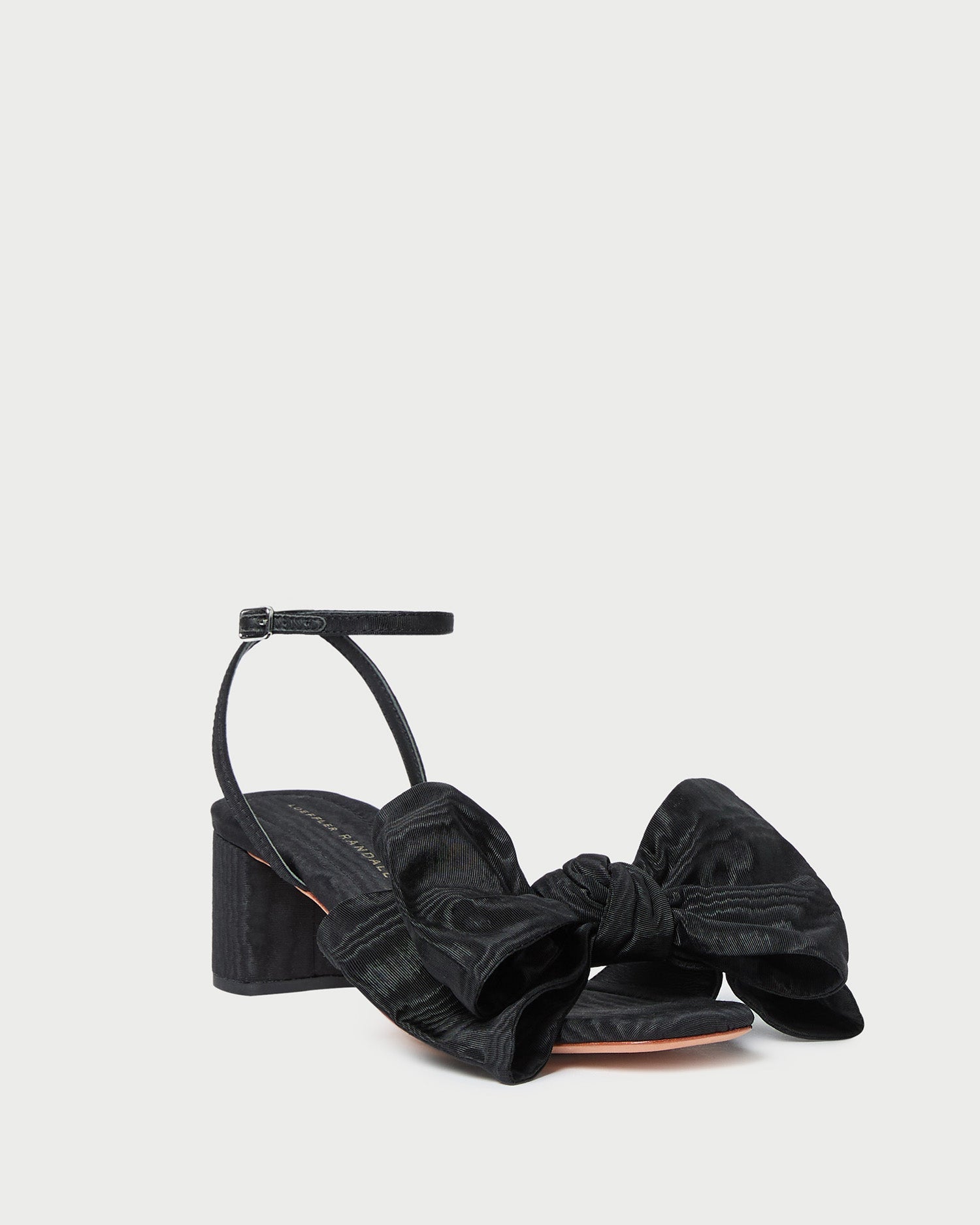 Loeffler Randall / Carmen Black Moiré Bow Sandal