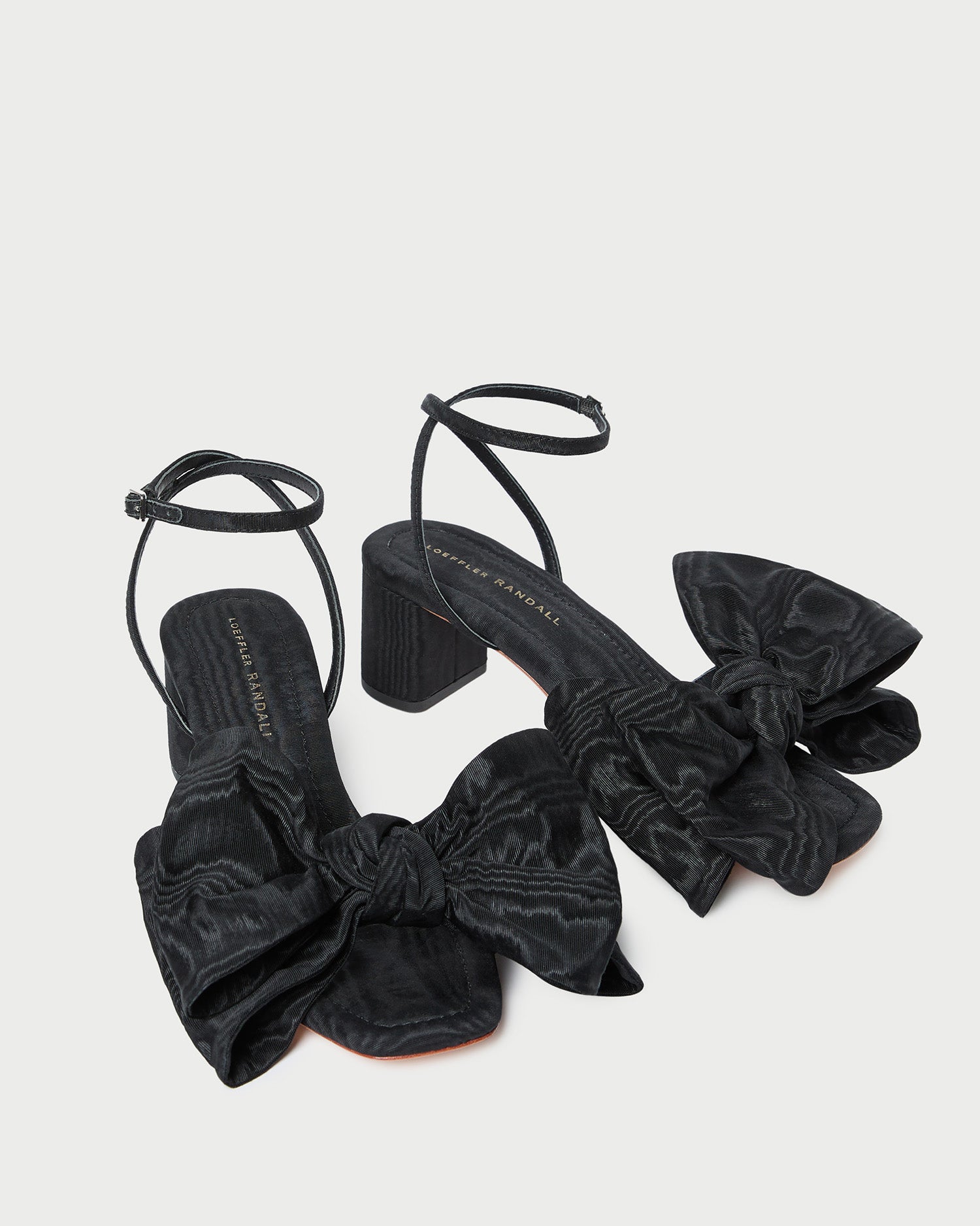 Loeffler Randall / Carmen Black Moiré Bow Sandal