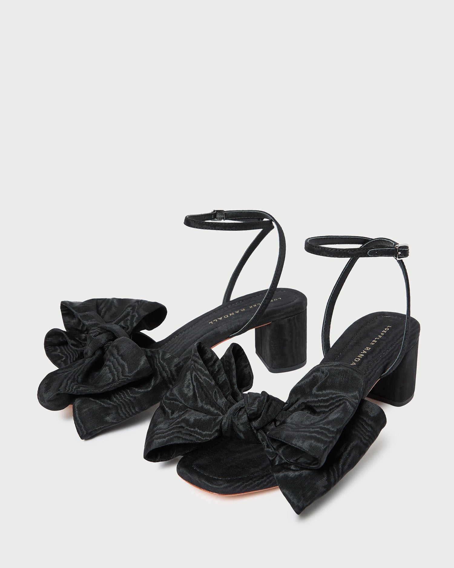 Loeffler Randall / Carmen Black Moiré Bow Sandal