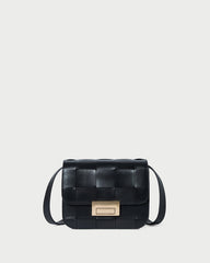 Loeffler Randall / Desi Black Woven Leather Crossbody