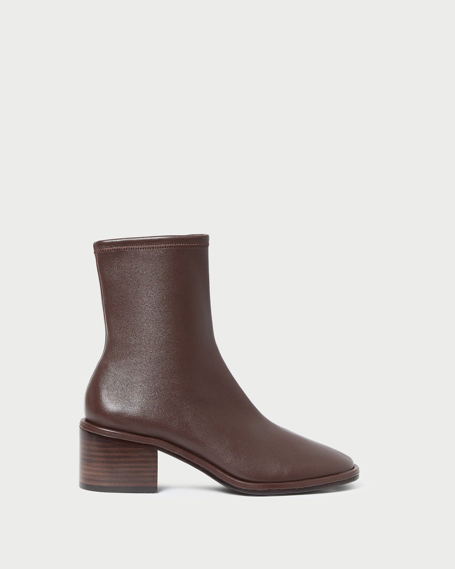 Loeffler Randall / Roxy Espresso Leather Ankle Bootie