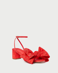 Loeffler Randall / Carmen Red Moiré Bow Sandal