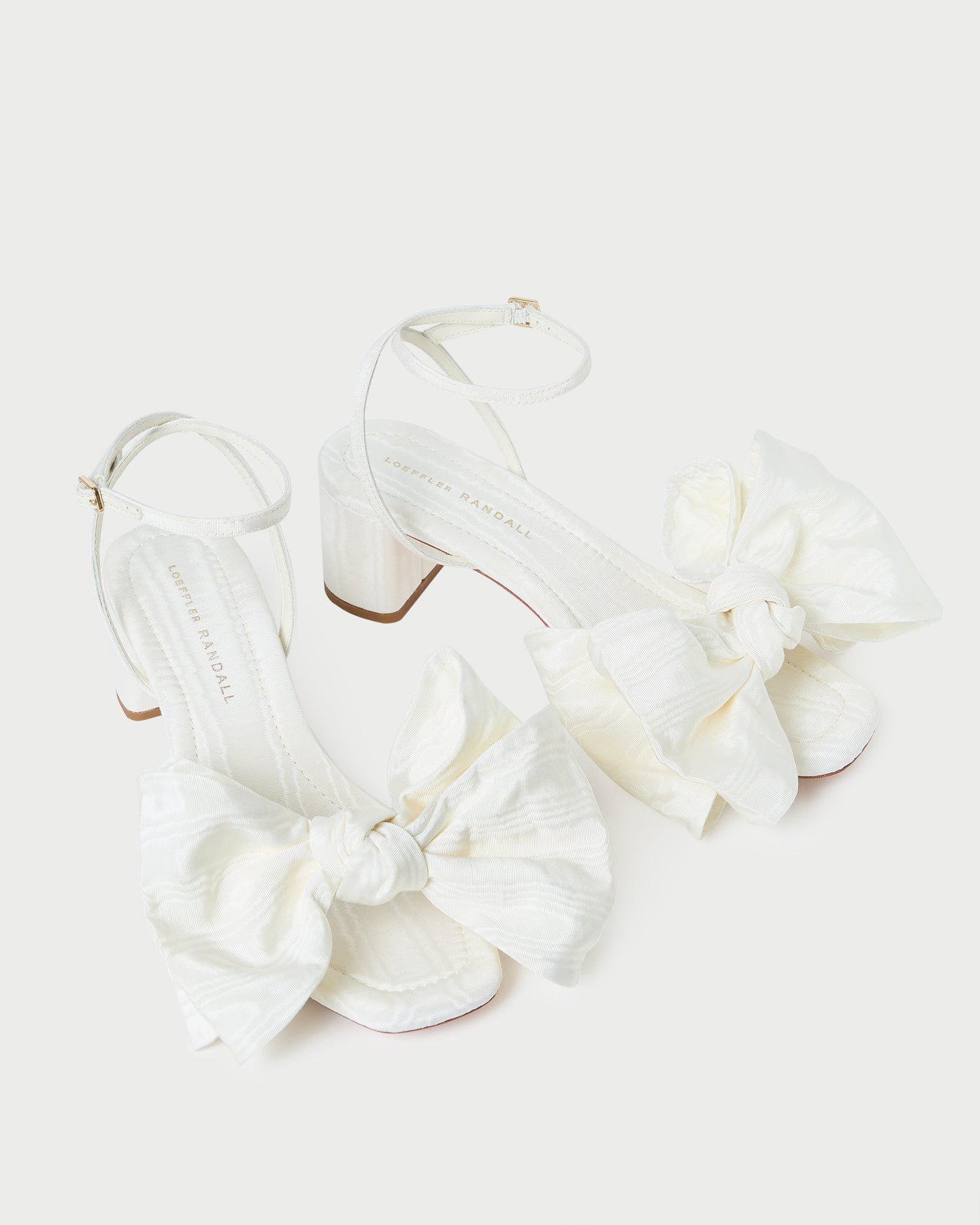 Loeffler Randall / Carmen Cream Moiré Bow Sandal