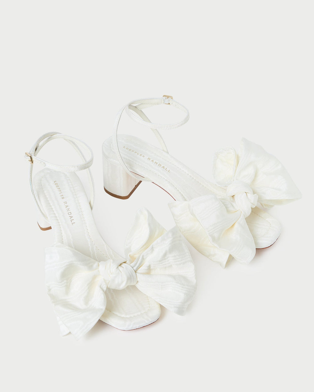 Loeffler Randall / Carmen Cream Moiré Bow Sandal
