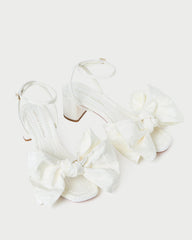 Loeffler Randall / Carmen Cream Moiré Bow Sandal