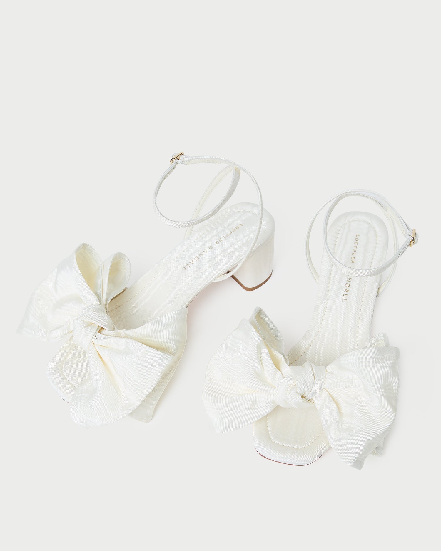 Loeffler Randall / Carmen Cream Moiré Bow Sandal