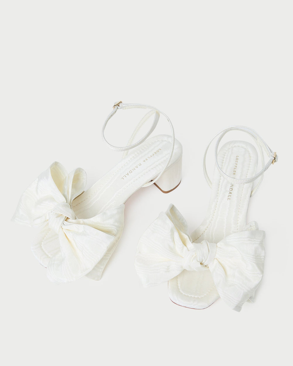 Loeffler Randall / Carmen Cream Moiré Bow Sandal