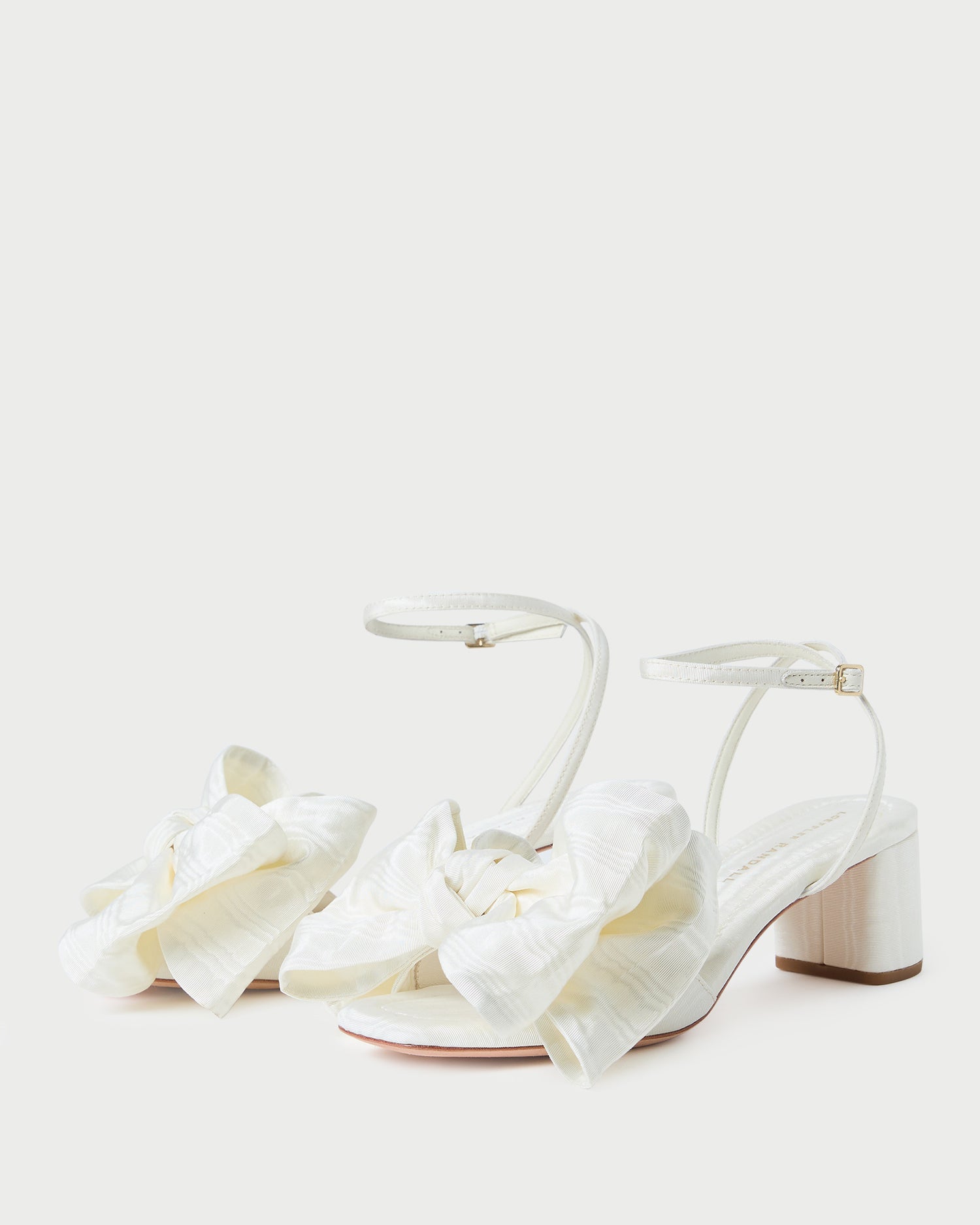 Loeffler Randall / Carmen Cream Moiré Bow Sandal