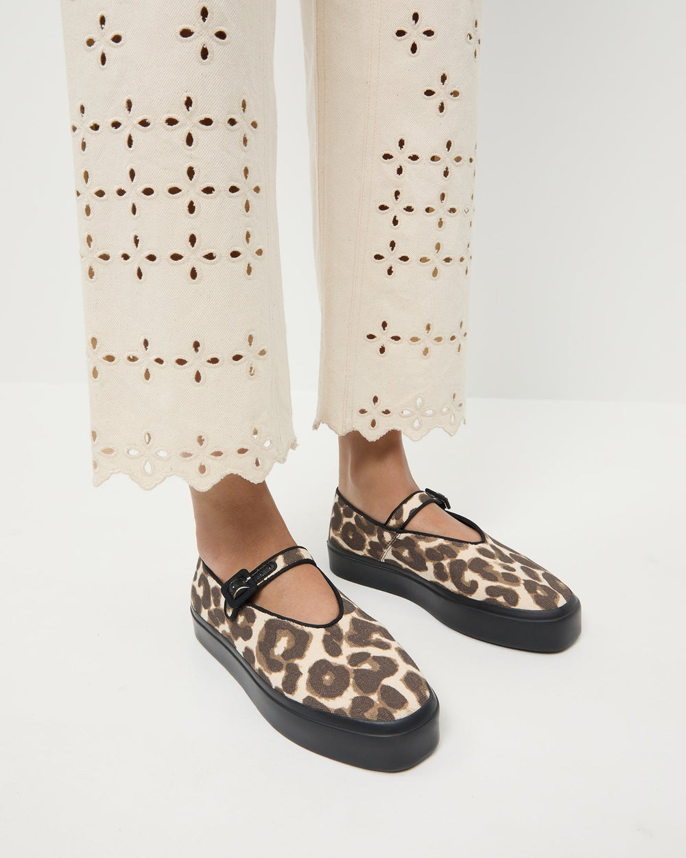 Loeffler Randall / Cooper Leopard Mary Jane Sneaker