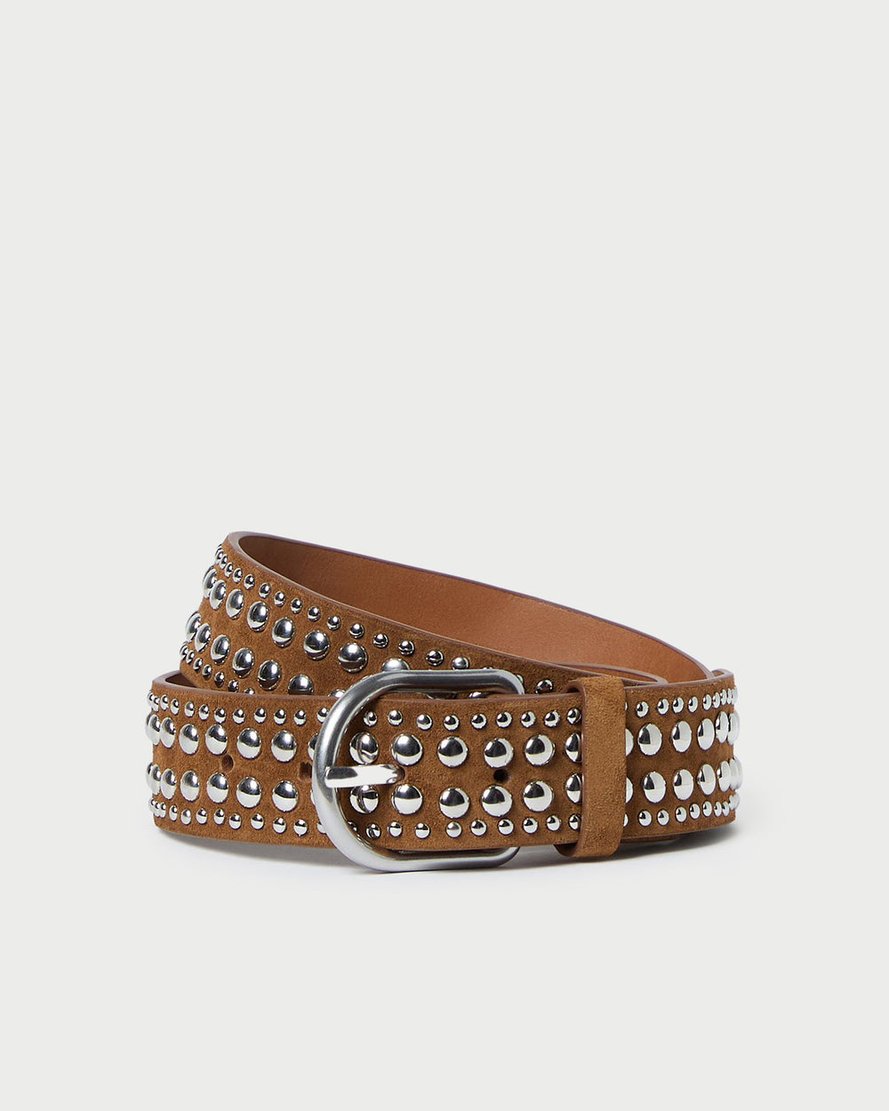 Loeffler Randall / Isaac Cacao/Silver Studded Belt