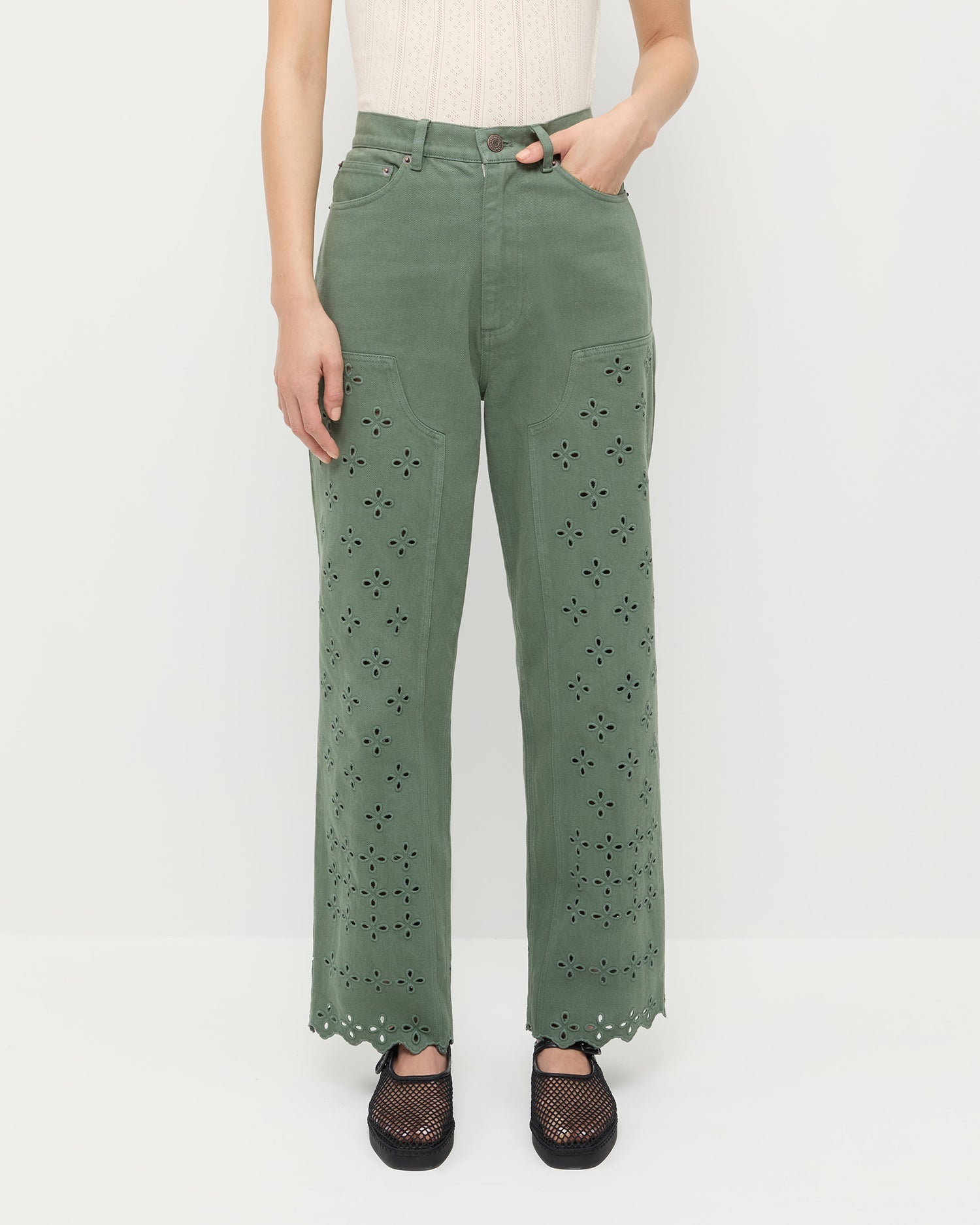 Loeffler Randall / Demi Embroidered Pant