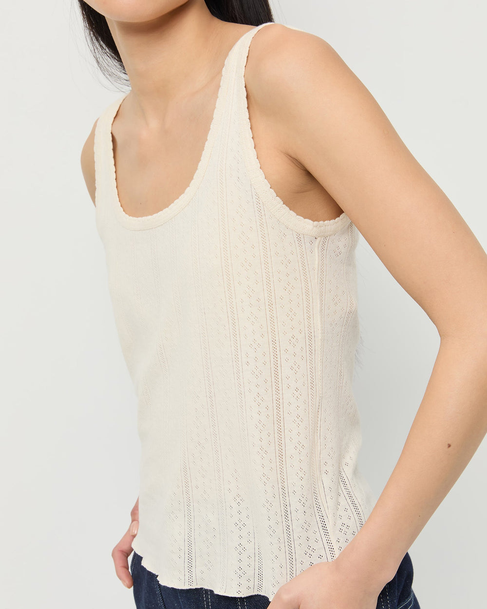 Loeffler Randall / Rylee Pointelle Tank Top