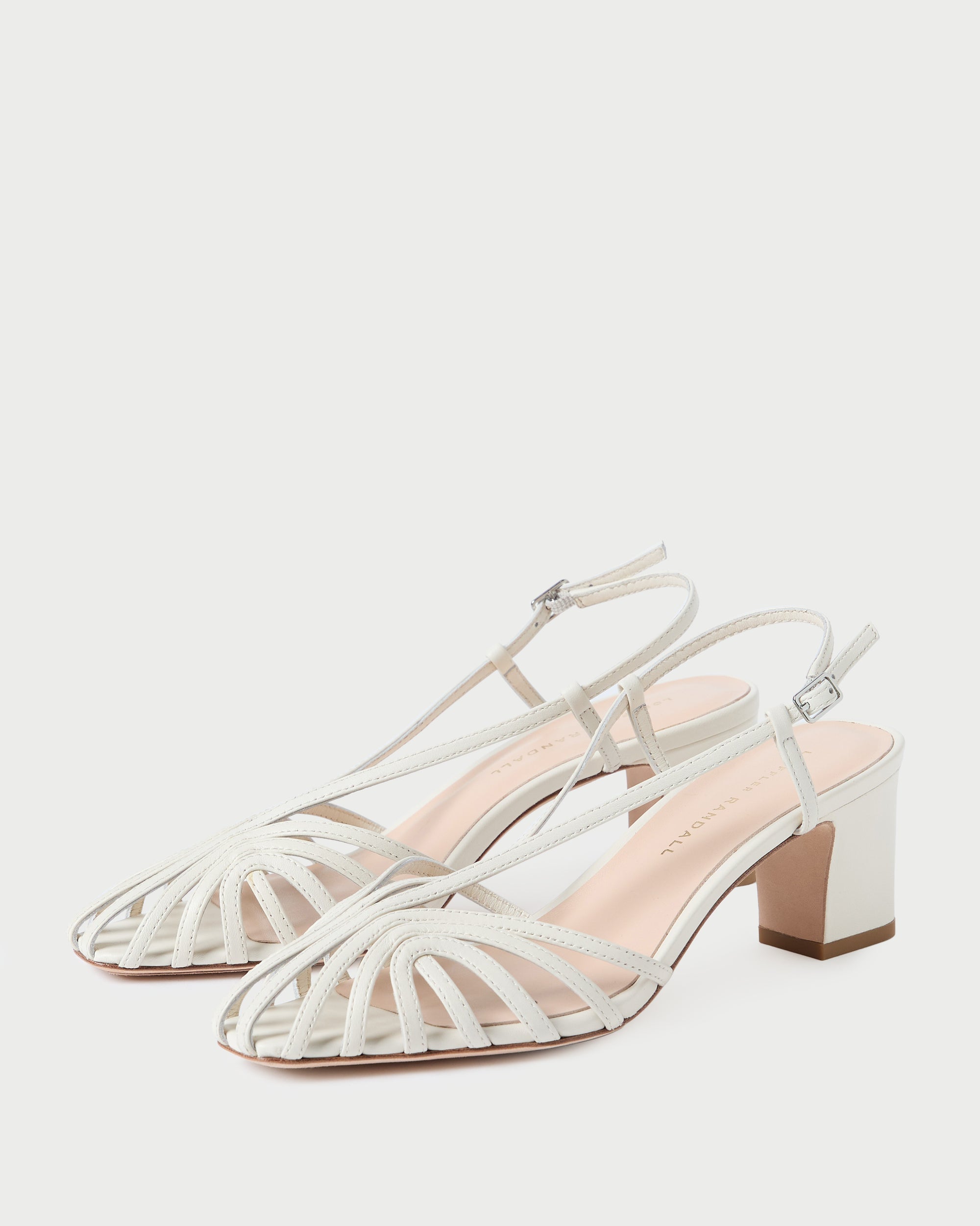 Loeffler Randall / Priscilla Cream Heeled Sandal