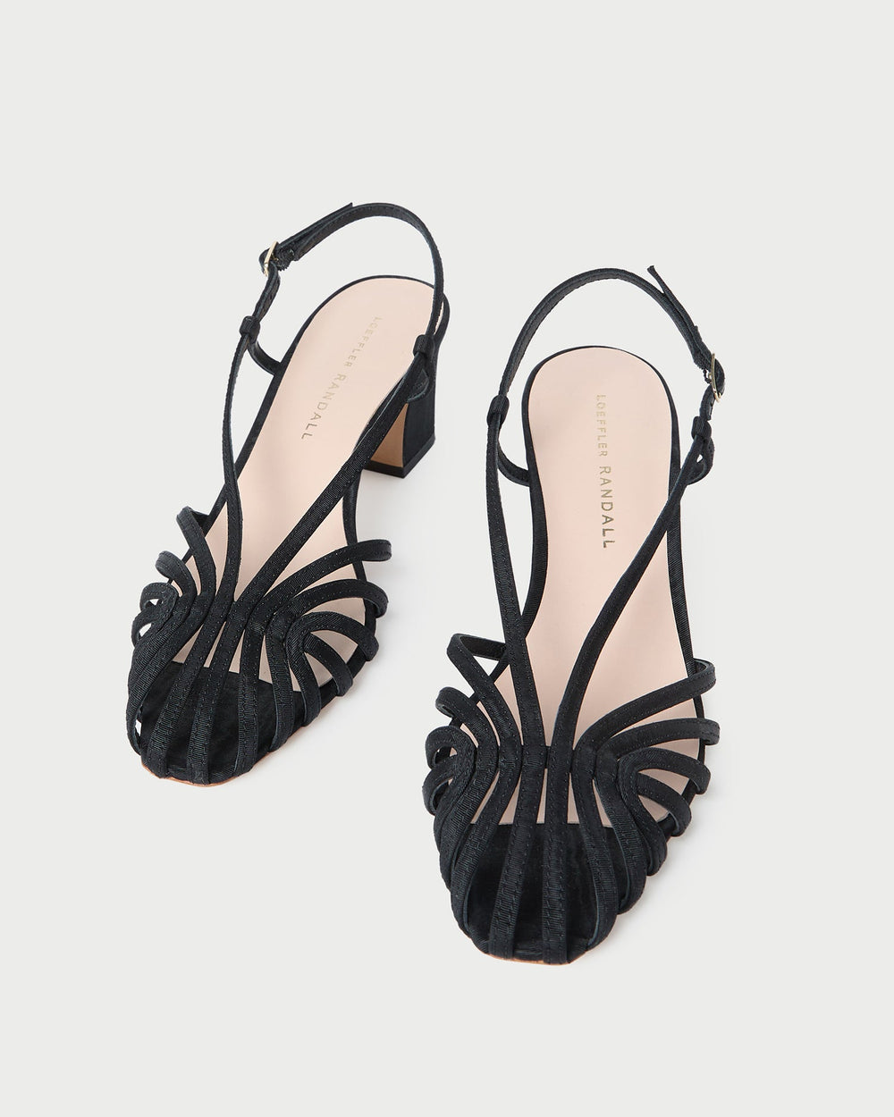 Loeffler Randall / Priscilla Black Moiré Heeled Sandal